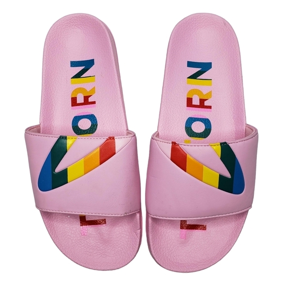 TRETORN | Tragrant Pink Rainbow Open Toe Slides Athleisure Sandals Women's 11 - Picture 1 of 10